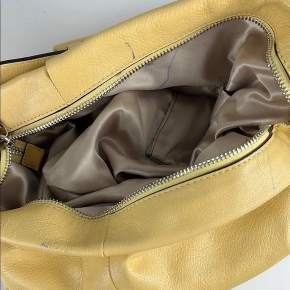 Coach Madison Isabelle Yellow Pebbled Leather Shoulder Crossbody Bag 21224 - Picture 10 of 16